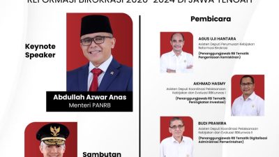 Di Semarang, Menteri PANRB Akan Sosialisasikan Perubahan Roadmap RB 2020-2024