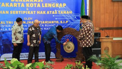 Seluruh Tanah Terpetakan dan Terdaftar, Menteri ATR/BPN Deklarasikan Yogyakarta sebagai Kota Lengkap