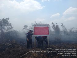 Gakkum LHK Segel Beberapa Lokasi Karhutla di Sumsel