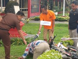 Polres Binjai Gelar Rekonstruksi Pembunuhan Sadis Elvis Presley Surbakti