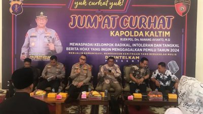 Gelar Jumat Curhat, Polda Kaltim Berdialog Dengan Masyarakat di Islamic Center Balikpapan