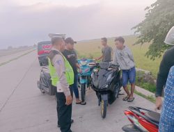 Respon Cepat Polsek Karangampel Terhadap Balapan Liar, 8 Motor Diamankan