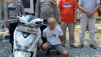 Kurang Dari 12 Jam, Unit Reskrin Polsek Karangampel Tangkap Pelaku Curanmor