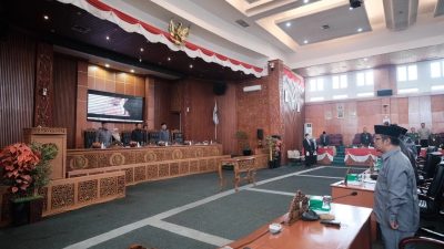 DPRD Kota Depok Gelar Sidang Paripurna Tentang Raprda Penyelenggalan Perizinandan Non perizinan