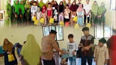 Pengajian Muslimat NU Bersama Pemdes Cipayung Ciktim Santuni Anak Yatim