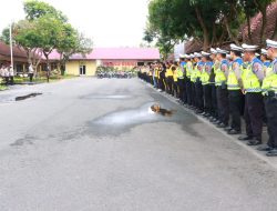 AKBP Bambang Utomo Pimpin Apel Perdana Sebagai Kapolres Binjai Baru