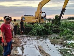 DPUPR Indramayu Lakukan Pembersihan Ecek Gondok di Saluran Pembuangan Kali Maja