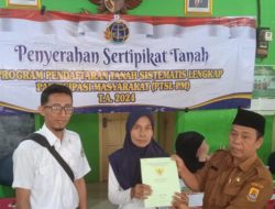 Sertipikat PTSL PM Bisa Dirasakan Masyarakat Desa Cupang