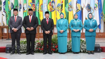 Ketum TP PKK Tri Tito Karnavian Lantik Pj. Ketua TP PKK serta Pembina Posyandu Provinsi Aceh dan Babel