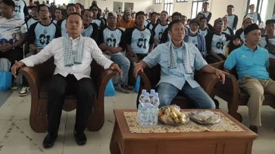 Relawan Paslon Nomor 1 Bambang Hermanto-H.Kasan Basari Gelar Deklarasi dan Konsolidasi Pilkada Indramayu 2024 