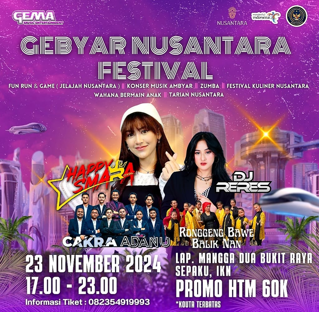 Gebyar Nusantara Festival, Siap Meriahkan Sepaku IKN pada 22-23 November 2024